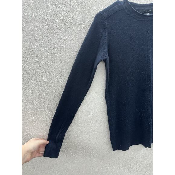 Atmosphere Womens Top Size 4 Navy Blue Long Sleeve Round Neck Knit - Picture 2 of 11